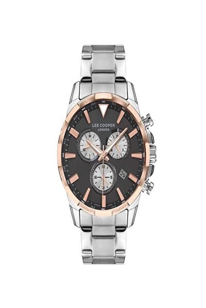 Lee Cooper Men's Wristwatch -Steel Band- 50 Mt Water Resistant Active Dial Fb...