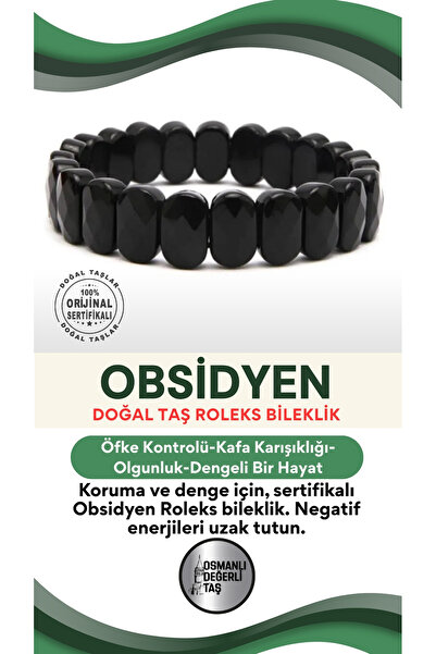 OSMANLI DOĞAL TAŞ سوار رولكس من حجر السج الطبيعي المعتمد B778