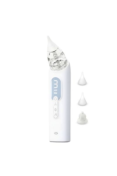 OEM Aspirator Nazal Electric Bebelusi, USB, 3 Viteze, Capete Silicon, Muzică, Fără BPA, Alb