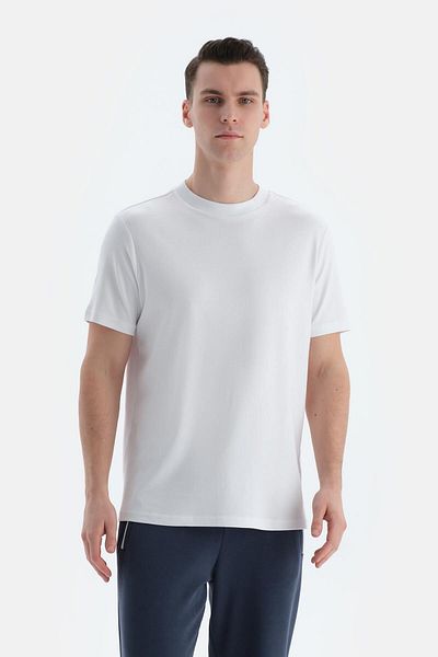 Dagi White Silk Apre Interlock Crew Neck T-Shirt