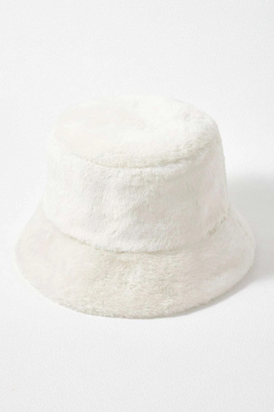 BAHELS Bílý plyšový klobouk s měkkou texturou