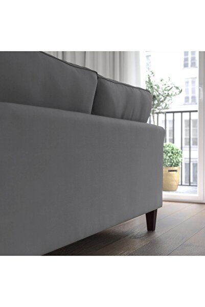 IKEA 2'li kanepe, kilanda kahverengi-kırmızı