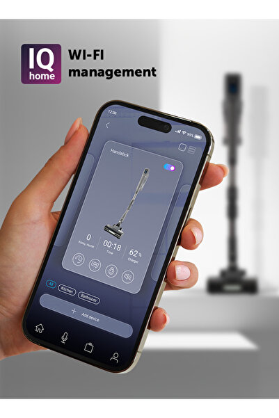 Polaris Cordless Electric Vacuum Cleaner with dust collector PVCS 3005 WIFI IQ Home AS