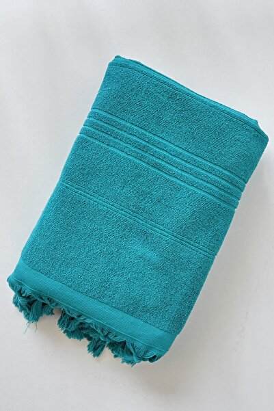 Sevim 100% Cotton Towel Peshtemal 90X170Cm - Beach & Pool Towel - Cyan