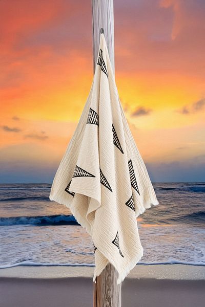 VAROL Organic 100% Cotton Muslin Peshtemal - Pyramid
