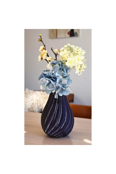 OEM Vaza albastru inchis printata 3D 17 cm