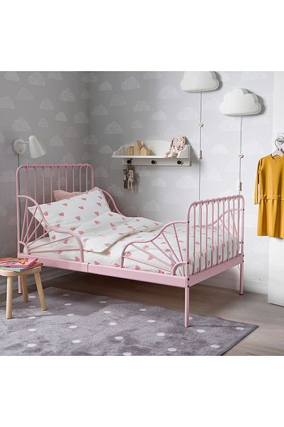 IKEA Elastic White-Pink 150X200/50X60 cm Children's Duvet Cover Set White Fade Resistant