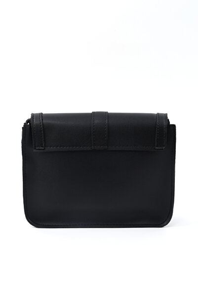 SHAKA Μαύρη τσάντα από συνθετικό δέρμα Shk127 - Τσάντα χεριών, μπράτσων και ώμου με εσωτερική τσέπη με φερμουάρ και κούμπωμα