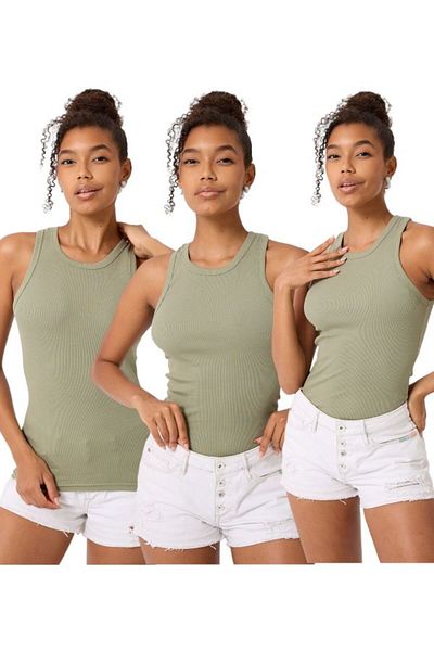 MrrMajestic Halter Collar Rambo Camisole Women's T-Shirt - Set of 3 -