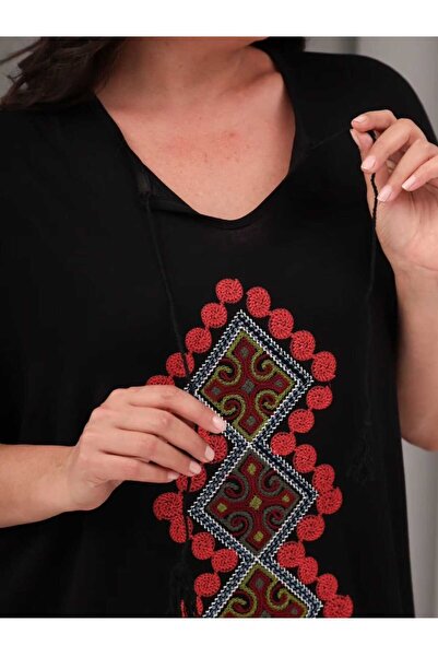 Esina Φόρεμα Viscose Oversize Κεντημένο