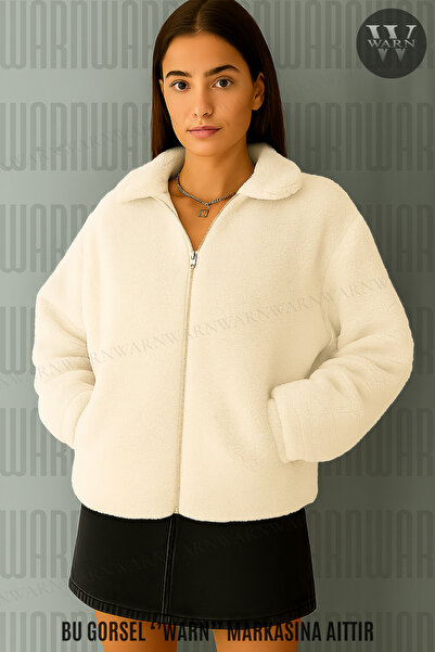 warn Плюшева ковдра з коротким коміром-поло, унісекс, товста, зимова, кольорова