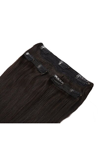 Saç Peruk Dünyası YARIM AY 3 PARÇA GERÇEK SAÇ SİYAH 150gr. 70cm