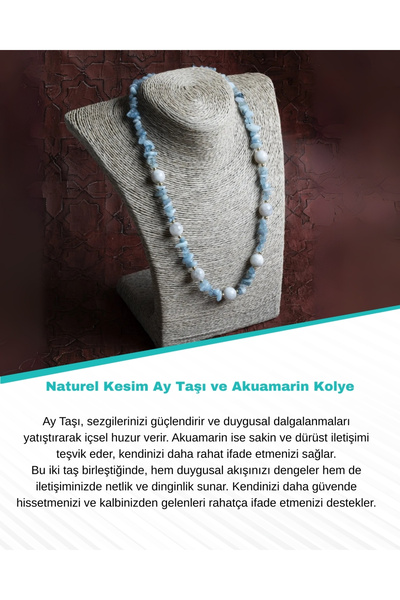 ÇAKRA DOĞAL TAŞ قلادة من حجر القمر والزبرجد الطبيعي المعتمد