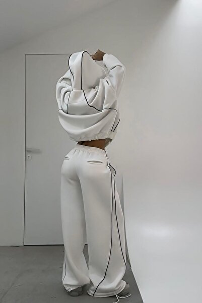 Fashiontayt 3 Thread Fabric Bottom Top Set with Fleece Inside