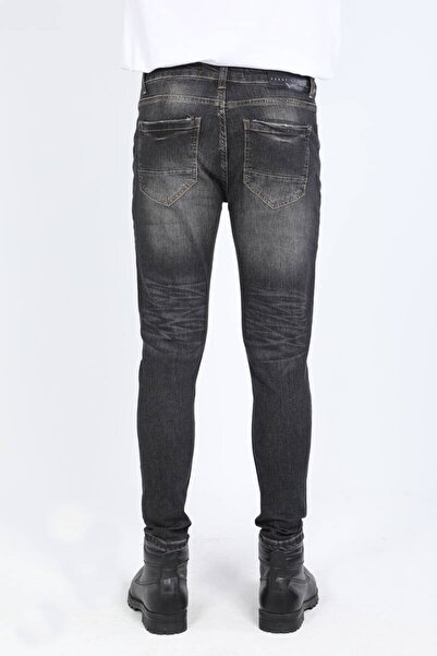 MARKAPIA Black Ripped Skinny Fit Men's Jean Trousers