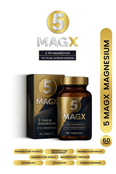 5Magx 5 Mag X Magnezyum Complex Vitamin B6 Vitamin D3 Gingseng