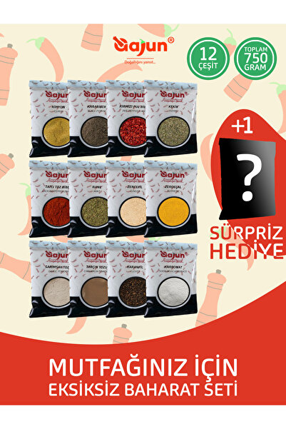 gajoon Mutfağım Eksiksiz Baharat Seti 12 Çeşit