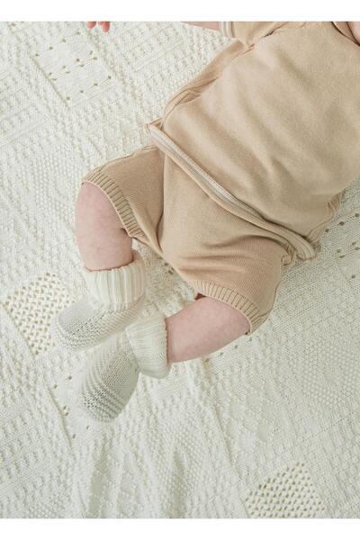 kitikate Organic Knitwear Booties Ecru