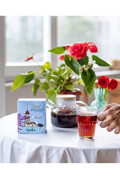 LAZİKA İstanbul Çayı, Hediyelik, Siyah, Yeşil ve Siyah Yaprak Çayı, 150g, Özel Premium Harman