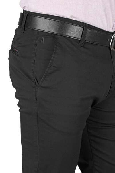 Centini Men's pants with slant pocket, Adno, black