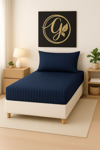 Gasel Home Single Satin Elastic Bed Sheet Set (100X200 & 120X200)