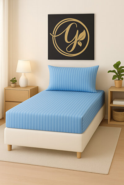 Gasel Home طقم ملاءات مطاطية من الساتان لشخص واحد (100 × 200 و120 × 200)