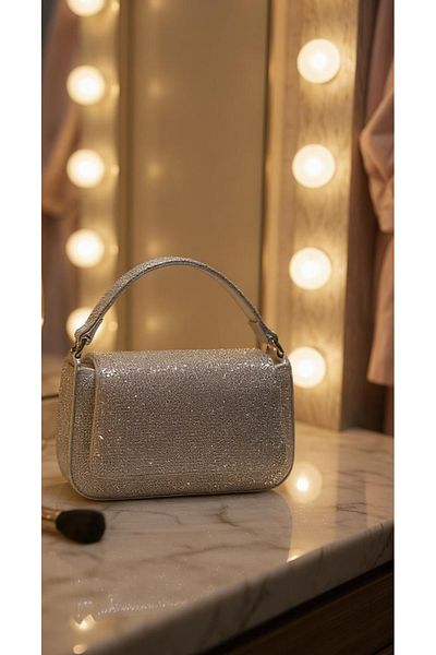 Butik Beyabags Silver Stone Women's Clutch Bag