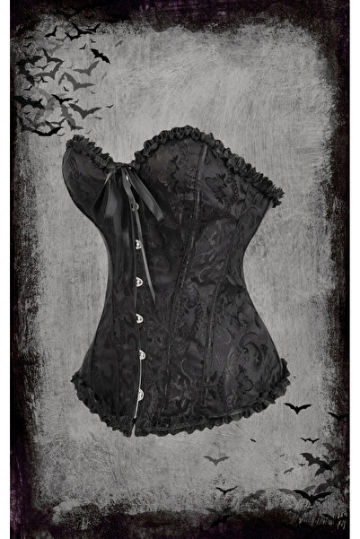 Mournbelle Готичний / Вінтажний корсет з деталями з стрічок