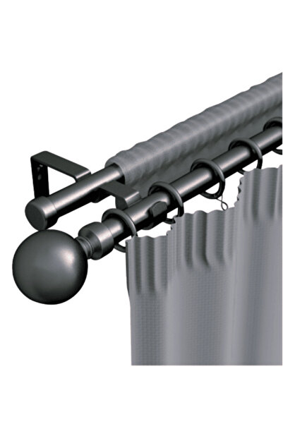 micasa قضيب ستارة متين وعالي الجودة وطويل الأمد بطول 160-310 سم باللون الرمادي