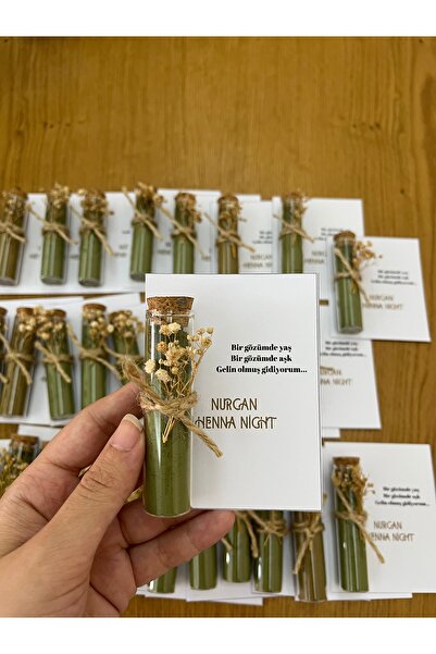 shop Hediyelik Kına Tüp Cam Şişe Kişiye Özel ,düğün,nişan,kına,sünnet,6ay Kın...