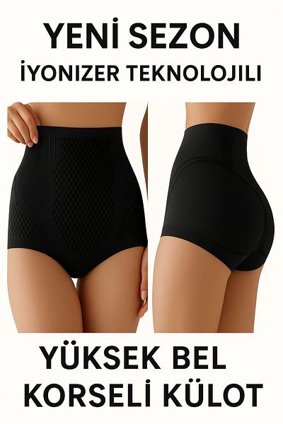 Sh Mağazacılık Ionizer High Waist Shaper Corset Slimming Showing Shaper Ultra Comfort Body Corset Panties