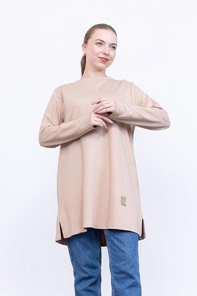 Linvey Crystal Crew Neck Embroidered Long Tunic