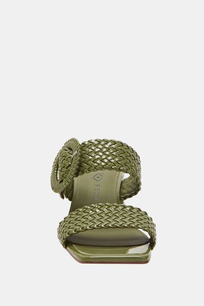 Katy Perry The Gemm Woven Women's Green Heeled Slippers