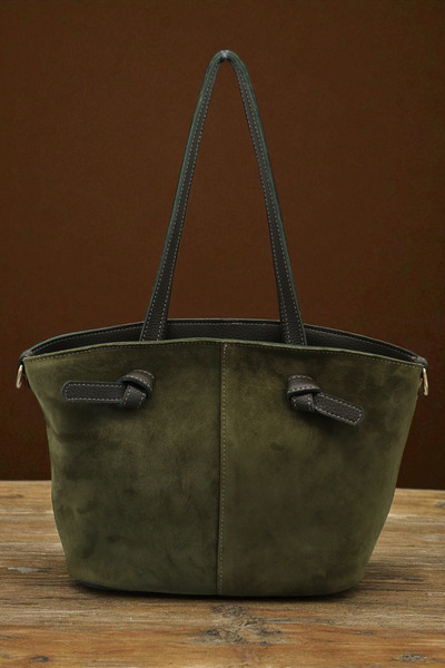 HFKY Жіноча двостороння шкіряна сумка через плече та на ремені.ry316