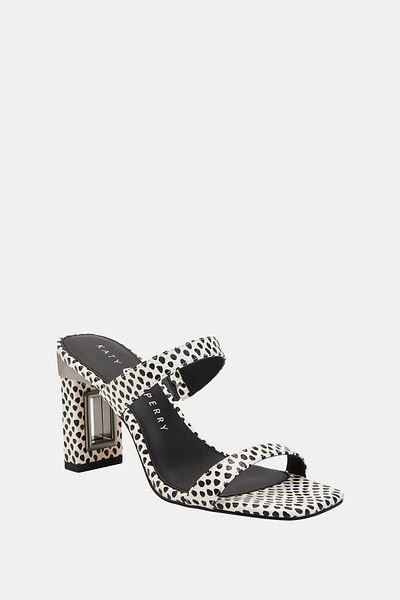 Katy Perry Zebra Patterned Hollow Heel Women's Heeled Slippers