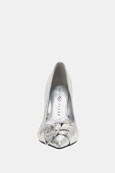 Katy Perry The Revival Bow Women's Silver Ribbon Heeled Shoes