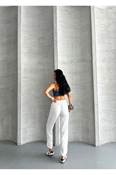 RPT MODA RAHAT KALIP PAÇA LASTİKLİ CEPLİ YEŞİL NEW YORK BASKILI JOGGER ALT EŞOFMAN