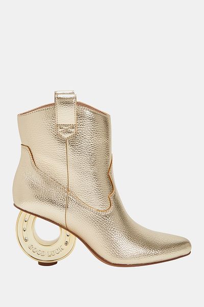 Katy Perry Horshoee Women's - Champagne Horseshoe Heeled Boots