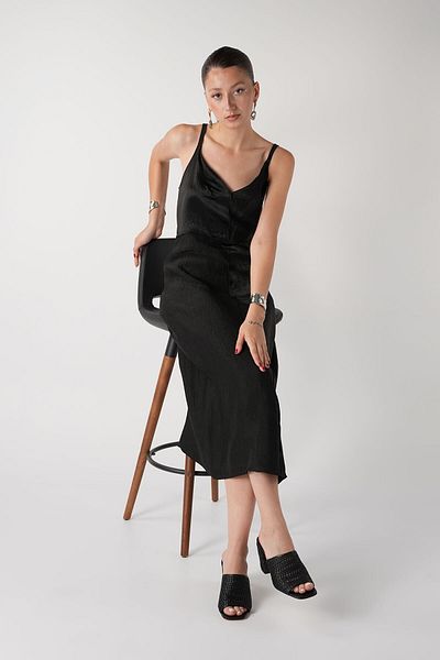 Katy Perry Tana Women - Black Straw Heeled Slippers