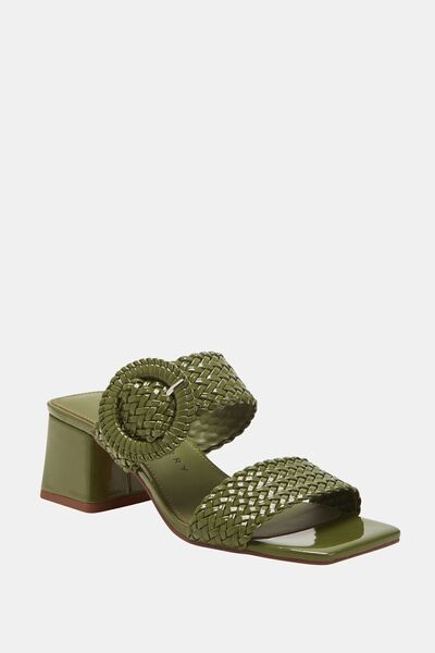 Katy Perry The Gemm Woven Women's Green Heeled Slippers
