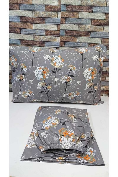 Gasel Home DOUBLE PERSON COTTON RANFORCE FABRIC RUBBERED LEAF SET