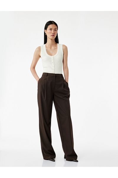 Koton Sleeveless Buttoned U-Neck Knitwear Undershirt