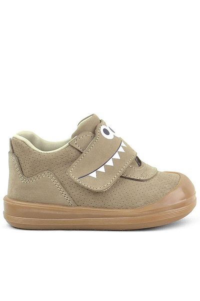 Rakerplus Dino Genuine Leather Sand Color High Top Baby Shoes