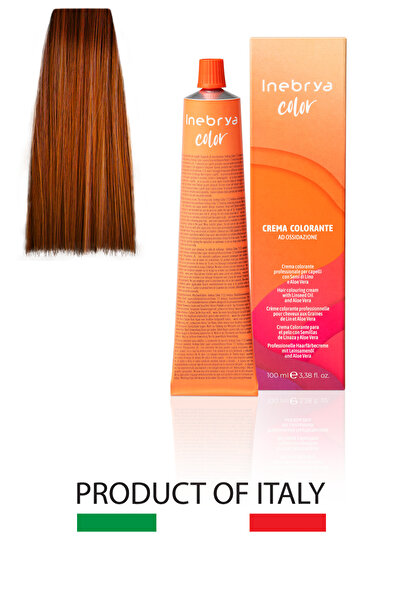 Inebrya Color Profesyonel Saç Boyası 7/44 – Sarı Yoğun Bakır 100 ml