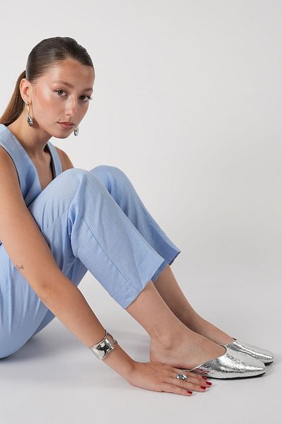 Katy Perry Evie Women's Silver Slippers - Stylish and Comfortable Design