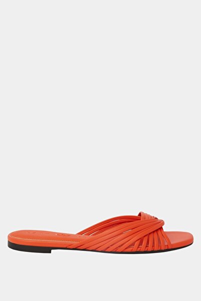 Katy Perry The Halie Interwined Slide Women's Red Cross-Strapped Slippers