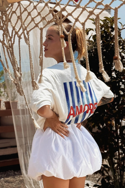 Le'sluette shadow of style bumbac 100% Tricou Premium supradimensionat Amore cu imprimeu bumbac 100% de înaltă calitate