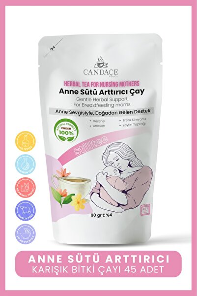 Candace Emziren Anneler İçin Süt Arttırıcı Bitki Çayı 45 Adet