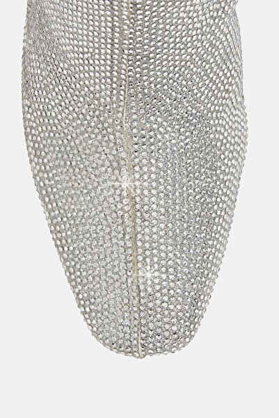 Katy Perry Zaharrah Women's Silver Stone Detailed Heeled Boots