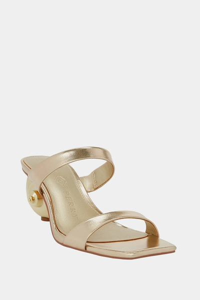 Katy Perry The Maritime Double Striped Women's Gold Heeled Slippers